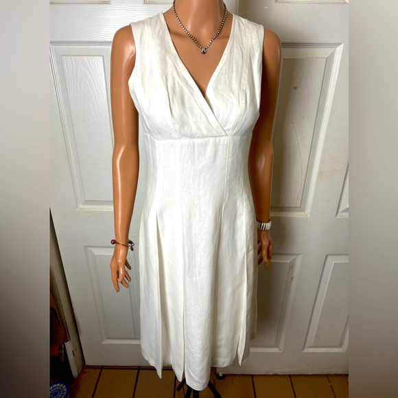 New Brooks Brothers Irish Linen White Dress. Sz 0 - Picture 7 of 16